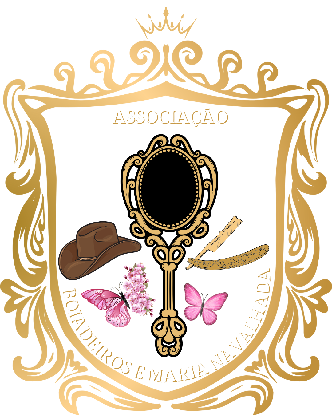 Brasão da Associação Boiadeiros e Maria Navalhada